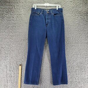 London Jean Jeans Womens 8 Blue Straight Leg Cotton Denim Made In USA